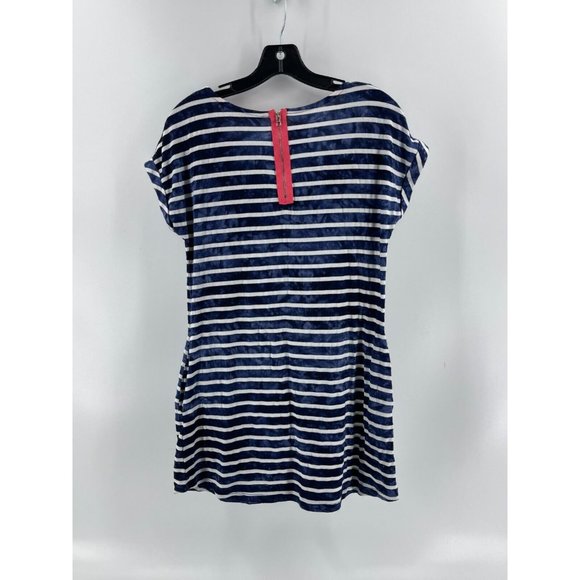 Boat House Beachwear Striped Sleeveless Beach Coverup Shirt Top Pockets Size XS - Picture 5 of 12